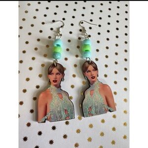 Stylish Green Beaded Earrings Eras